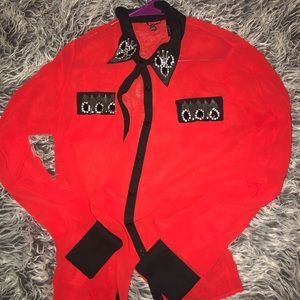 Red Blouse perfect for Christmas!